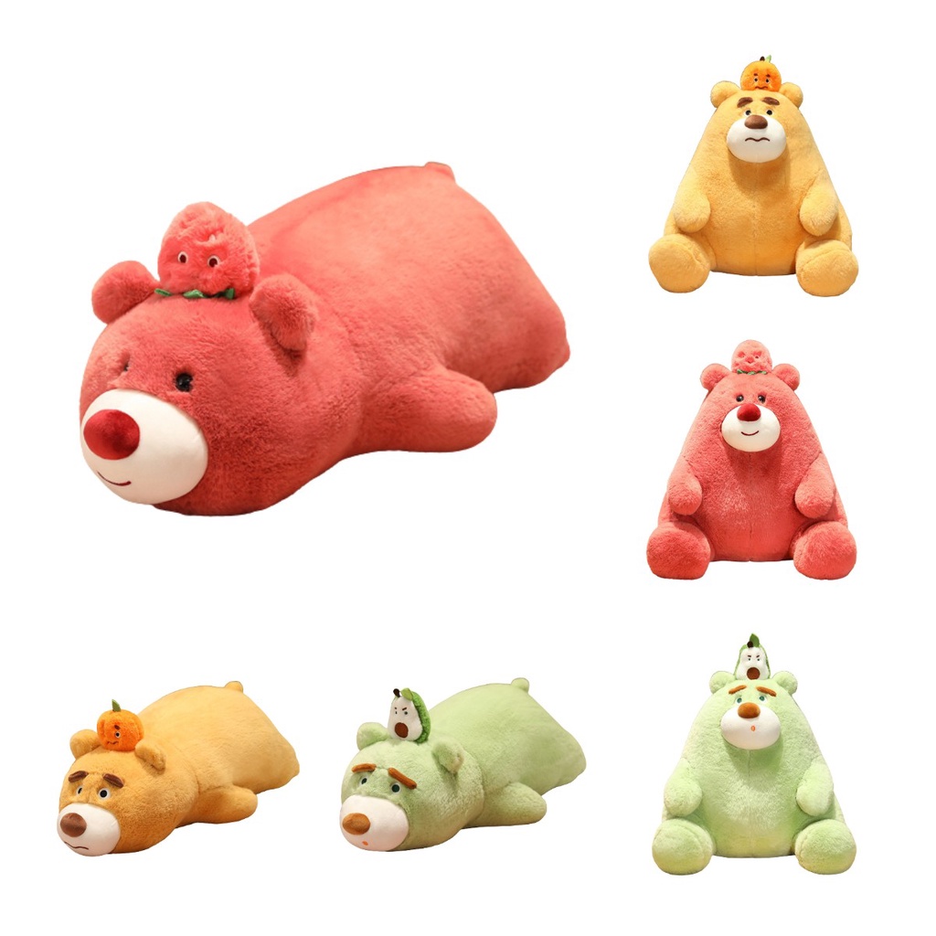 Fluffy Fruit Bear Boneka Binatang Bantal Mewah