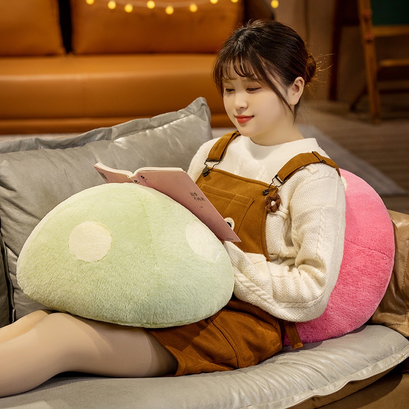 Plush Mushroom Stuffed Animal Bantal Bahan Plush Pendek Ultra-Lembut