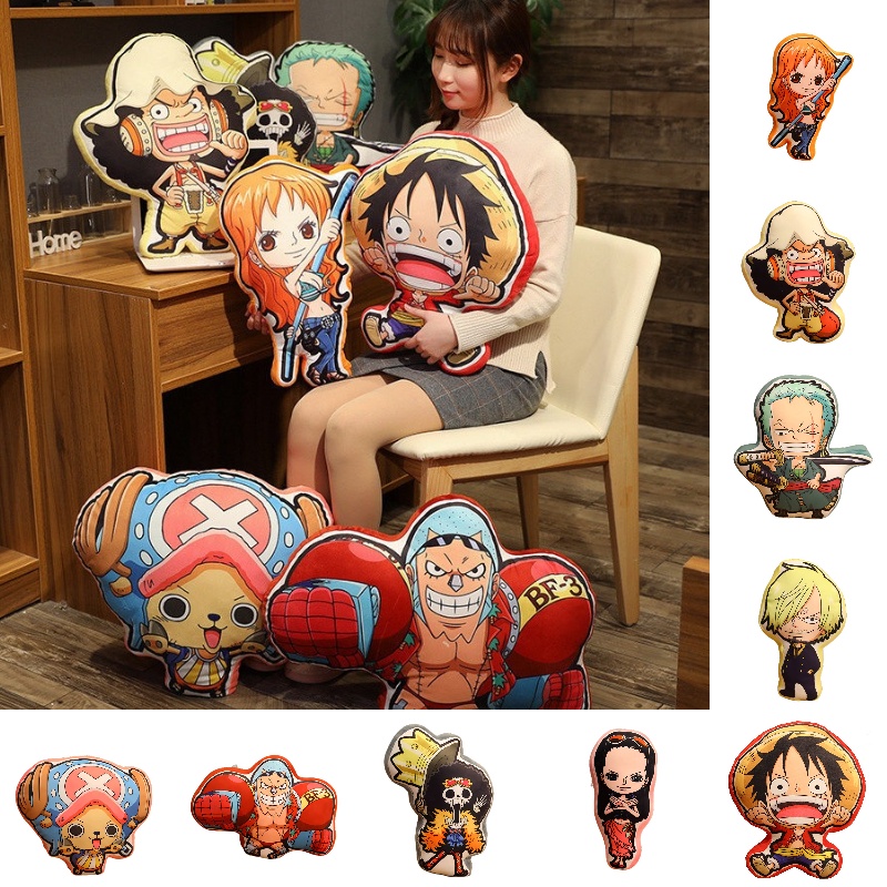 Mainan Boneka Bantal Mewah One Piece Unik Luffy Zoro Chopper Sanji Nami Robin Brook Karakter)