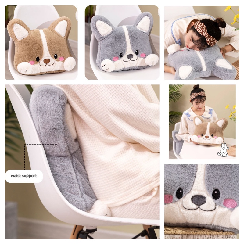 Bantal Boneka Binatang Lovely Husky Dan Shiba Inu, Isian Pp Katun, Mudah Dibawa