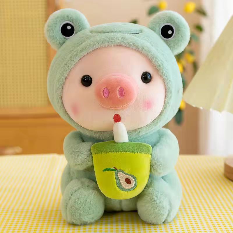 25 cm Milk Tea Pig Mainan Mewah Anak Boneka Bantal Bantal Sofa Hadiah Ulang Tahun Ornamen