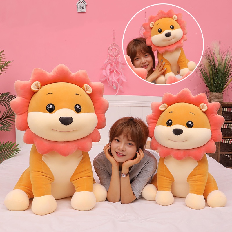 Huggable Soft and Simba Lion Plush, Bahan Velvet Stretch Empat Arah, Cocok Untuk Karakter Hewan) Lovers