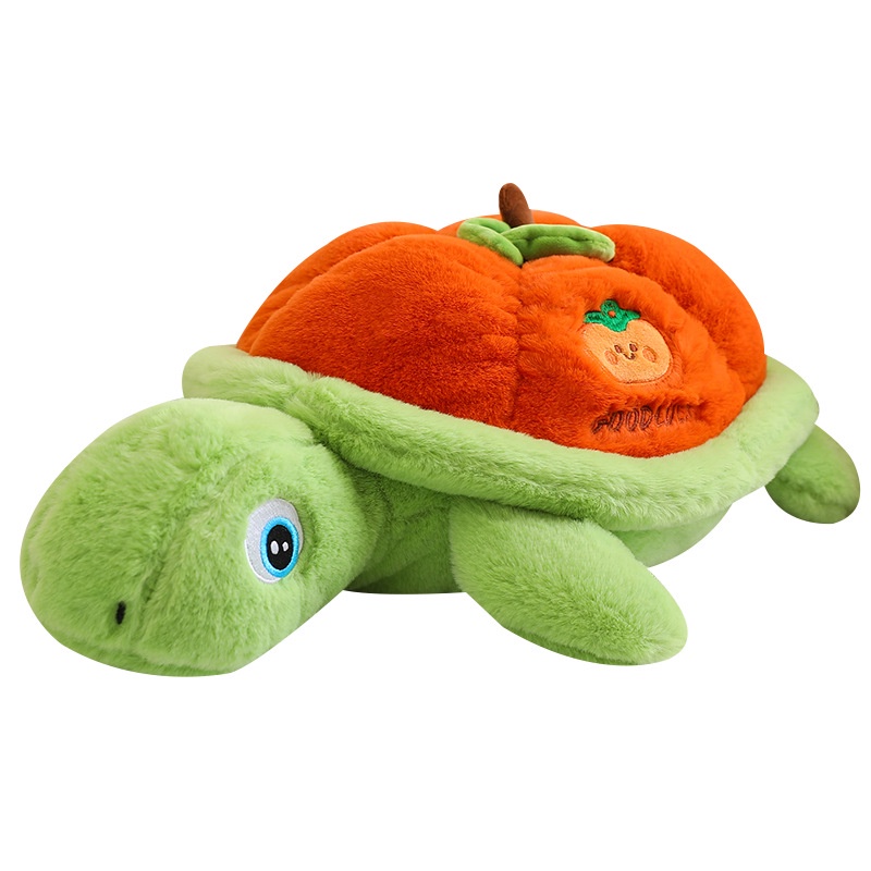 Plush Persimmon Turtle Bergaya Kartun Ideal Untuk Anak-Anak Dan Kolektor Mainan Kura