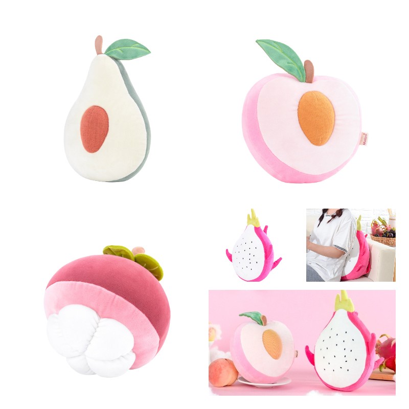 Metoo Watermelon Plush Toy Pillow Untuk Anak, Bantal Desain Buah Boneka Lembut Kristal