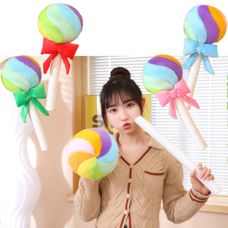 Rainbow Lollipop Plush Doll By Dreamer, Tersedia Dua Ukuran Dan 58cm), Cocok Untuk Anak Dan Remaja