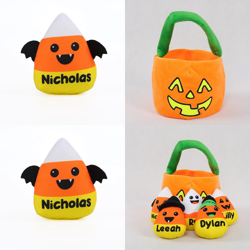 Tote Permen Halloween Mewah Lembut Ryan Leeah Dylan Nicholas Pumpkin Basket