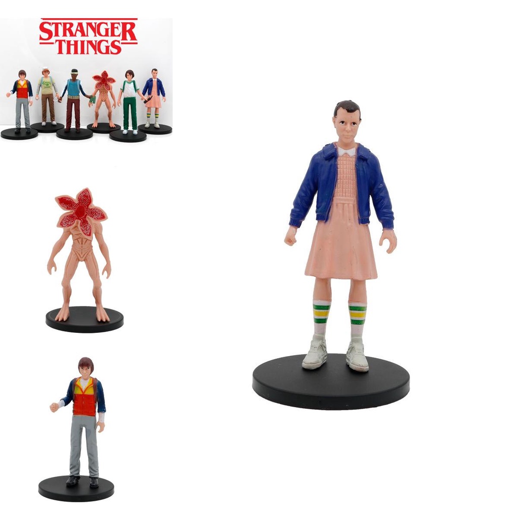 Figure Stranger Things Warna-Warni Dengan Will Dustin Demogorgon Ornament Cake Topper Gift