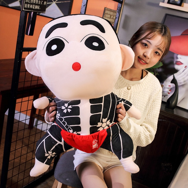 Mainan Boneka Plush Karakter Kartun Shin Chan Untuk Dekorasi Kamar Anak.