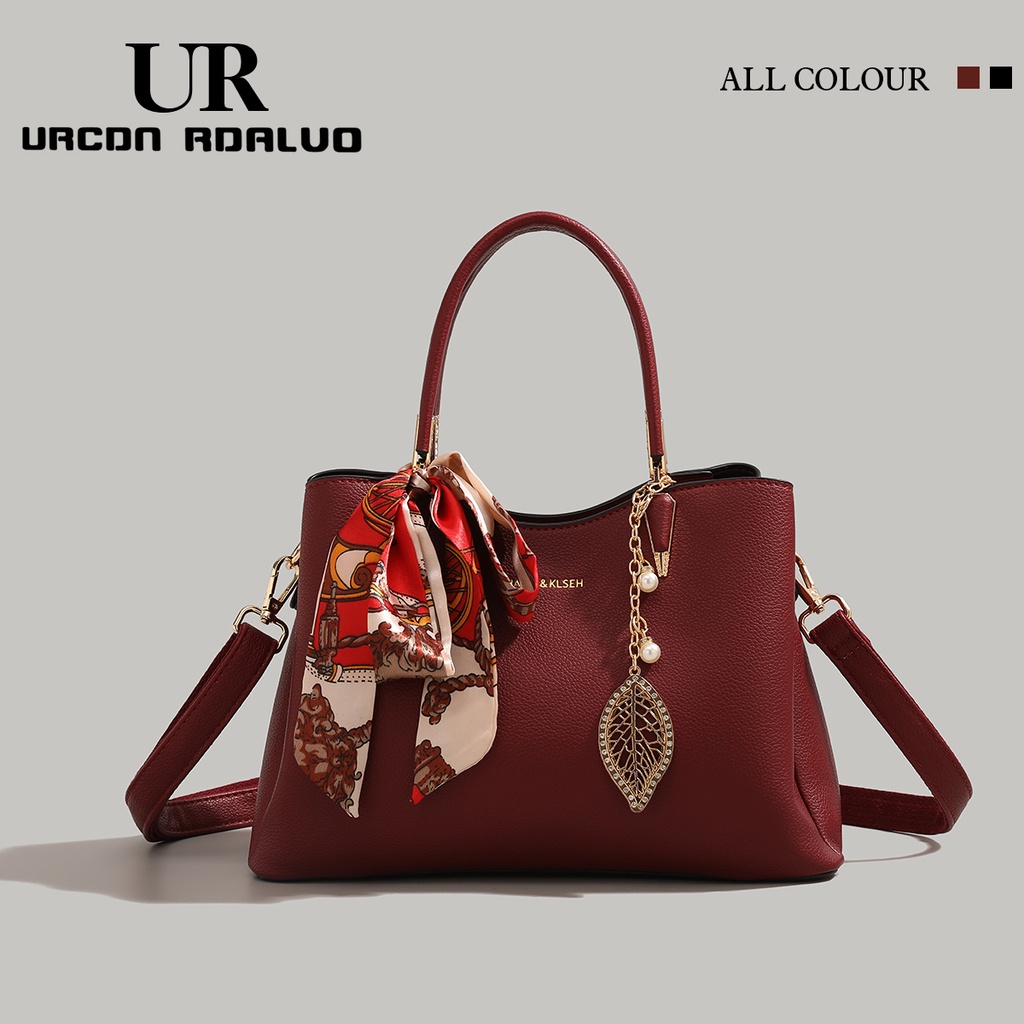 Shoulder bag UR Mother's Day Gift Litchi Pattern Kulit asli Bag Ibu untuk Wanita Atmosfer Baru Tas W