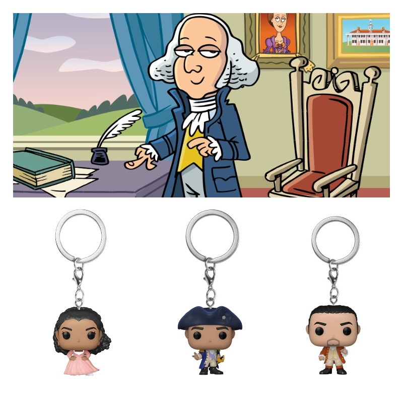 Gantungan Kunci Hamilton Angelica Schuyler, Alexander Hamilton, George Washington Cocok Untuk Fans