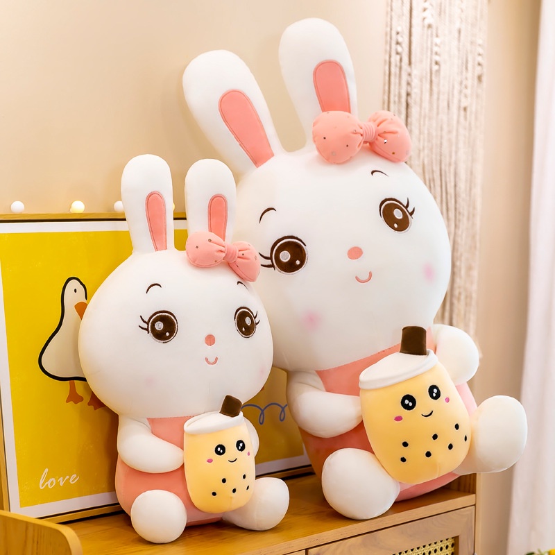 Tea Cup Bunny Plushie Dengan Isian Penuh Dan Ketahanan Kuat