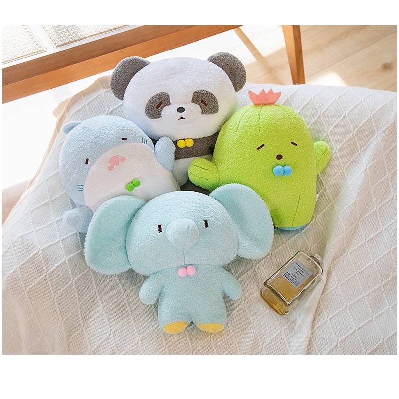 Adorable Stuffed Animals Gajah Panda Kaktus Dan Hiu Plushies