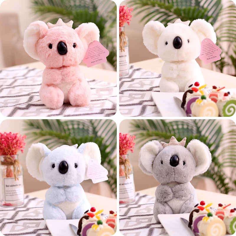 Boneka Koala Plush Kecil Dengan Mahkota Ultra-soft Pendek Mewah Souvenir Australia 23cm