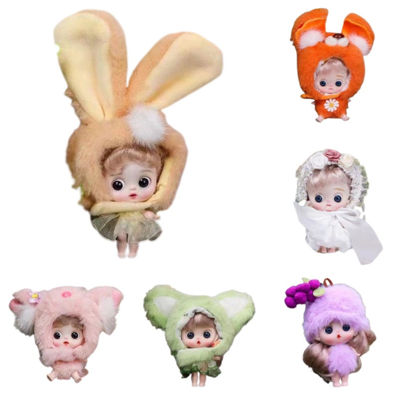 Boneka Bjd Lovely 4.7in Dengan Lengan Dan Kaki Yang Dapat Ditekuk Dalam 6warna