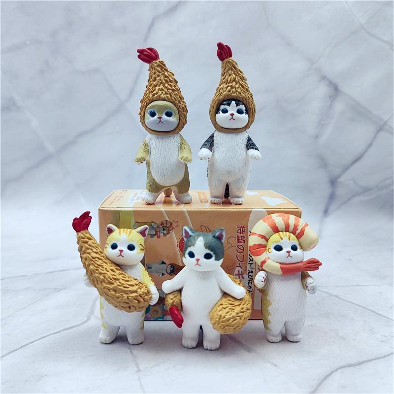 Stunning Pazela Shark Cat Second Edition Figure Model Dekorasi Kue Blind Box Claw Machine Boneka Untuk Kolektor Mainan