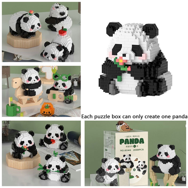 Mainan Edukasi Sempurna Blok Puzzle Panda Untuk Anak-Anak, Menyenangkan Dan Menarik, Tersedia Banyak Ukuran Dan Gaya