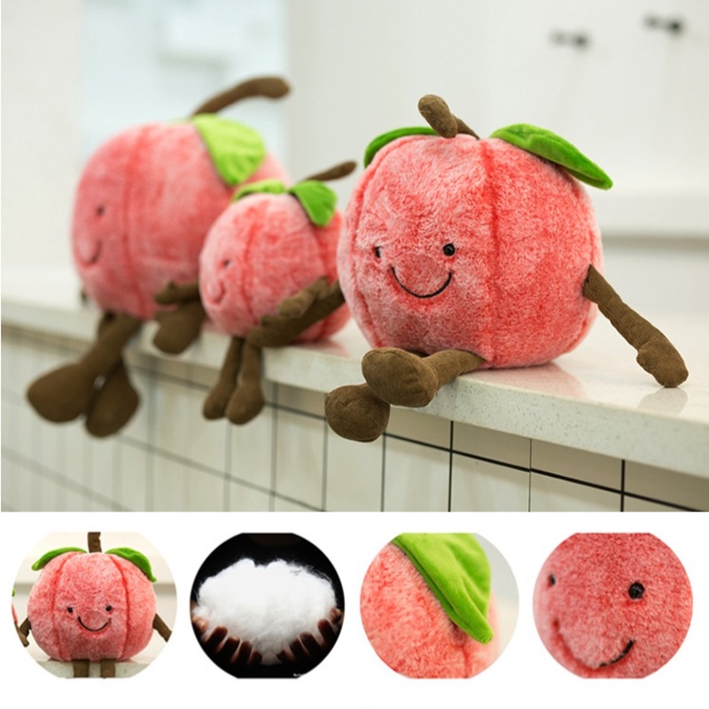 Mainan Plush Cherry Dan Semangka Menggemaskan Bantal Berbentuk Buah Lucu Untuk Anak-Anak Dan Dewasa Untuk Merayap