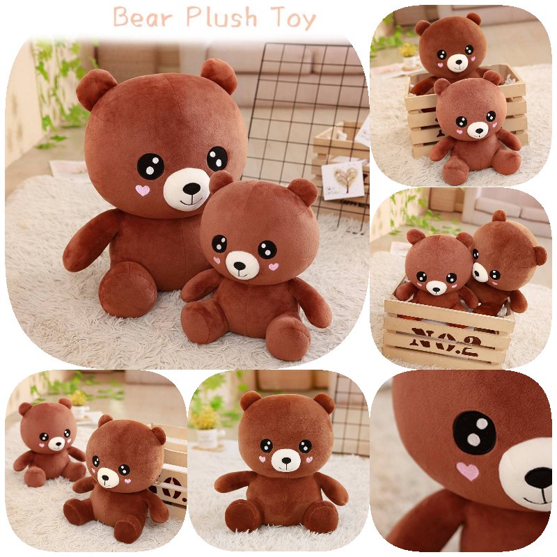 Adorable LoveHeart Bear Plush Toy Bantal Boneka Boneka Anak Kids Hadiah Dekorasi Rumah