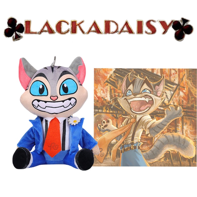 25cm Lackadaisy Rocky Rickaby Anime Comic Peripheral Mainan Mewah Boneka Hewan Hadiah Dekorasi