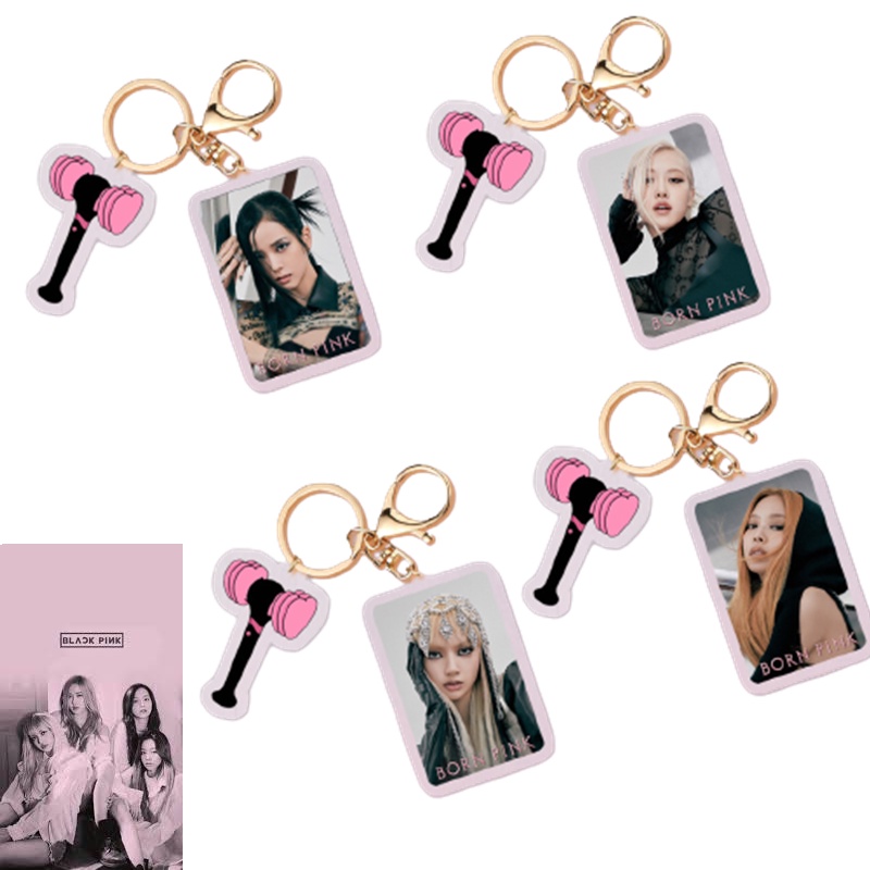 Set Liontin Gantungan Kunci Akrilik Kreatif Dengan Nama Member Dari Album Born Pink Lisa