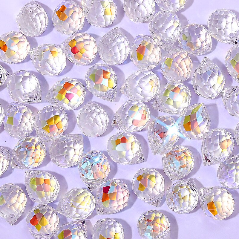 10 * 8mm Kristal Strawberry Beads AB Warna Shiny Faceted Glass Beads Untuk Membuat Perhiasan DIY Gelang Anting Aksesoris 50 Pcs