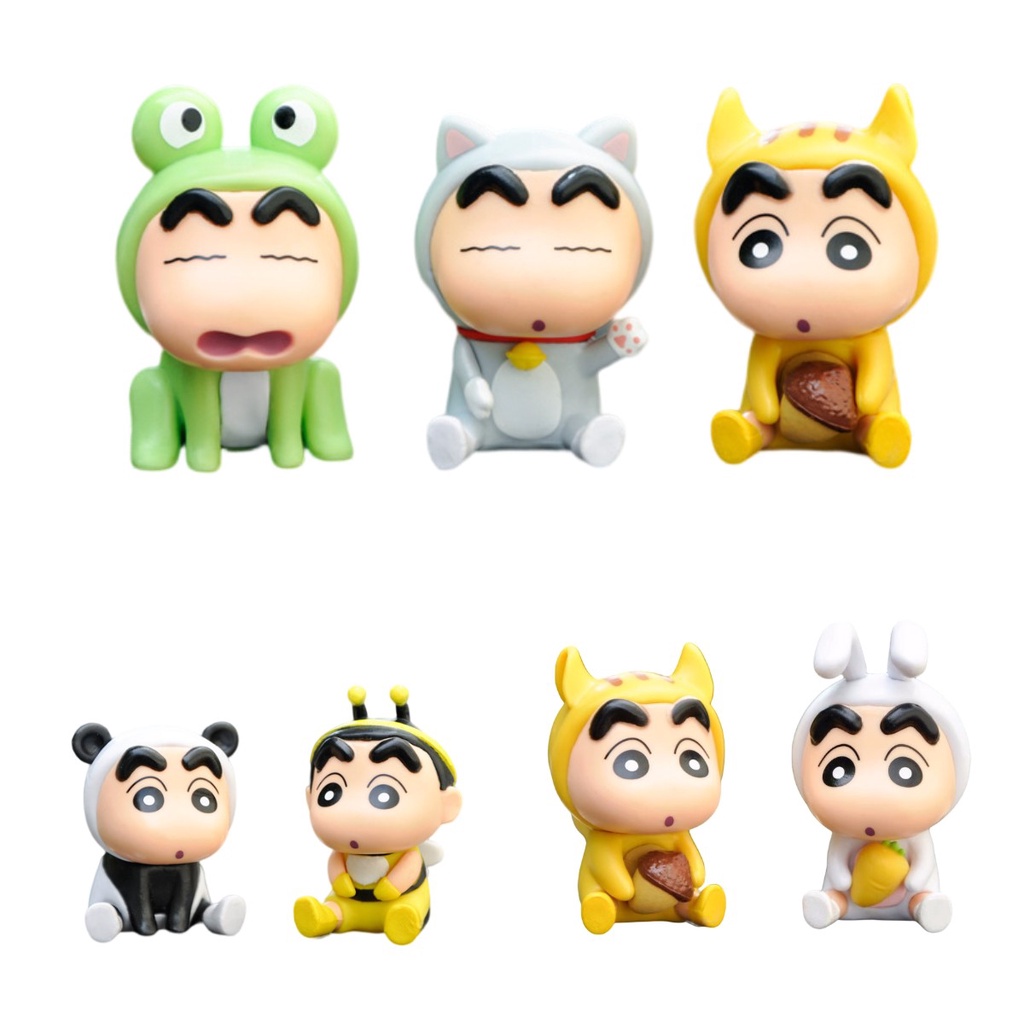 Patung Pvc Crayon Shin-chan Playful Dan Menggemaskan Untuk Fans Set Isi6