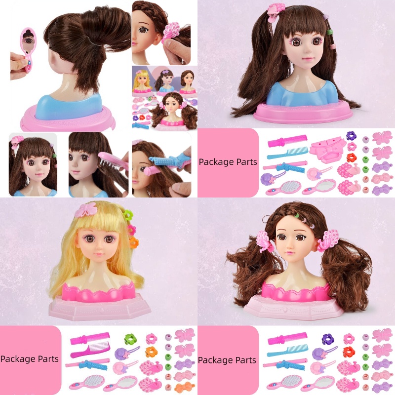 Setengah Tubuh Simulasi Boneka Barbie Make up Rambut Dikepang Putri Bermain Rumah Mainan