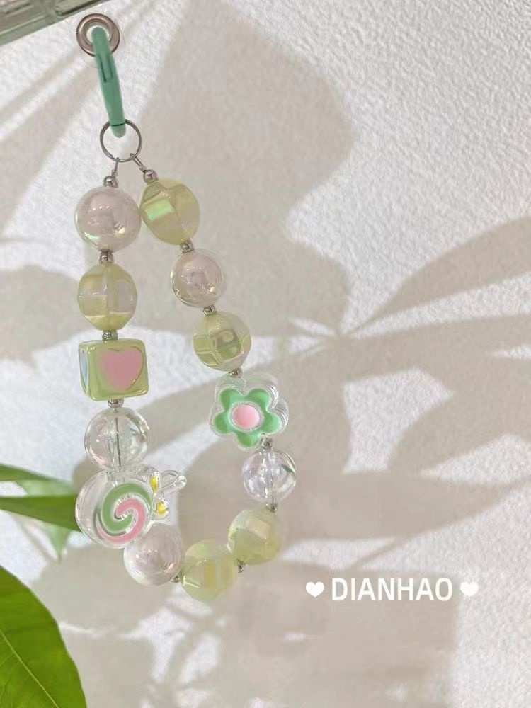 IPHONE Minimalist Ins Gradient Green Meteorite Pattern Chain Design Phone Case Kompatibel Dengan Iphone12 13 14 11 Pro Max X Xs Max Xr Jjhy