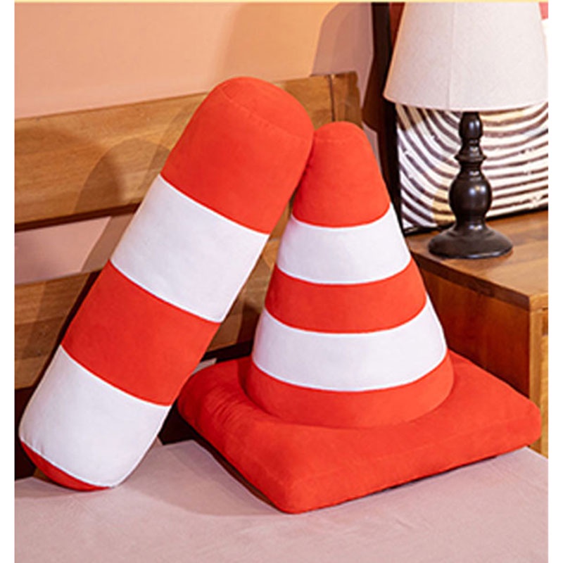 50cm/45cm Traffic Safety Barricade Mainan Mewah Bantal Tidur Alat Peraga Tk