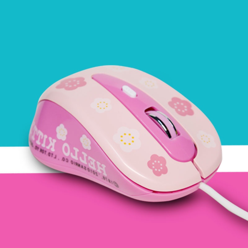 2.4ghz Lucu Hello Kitty Wireless Mouse Komputer Mouse Mini Hadiah Mause 1600DPI USB Mouse Optik Untuk Laptop Tikus