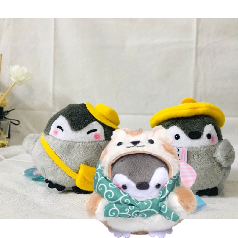 8cm Boneka Liontin Mainan Mewah Penguin Energi Positif Untuk Tas Gantungan Kunci Hadiah