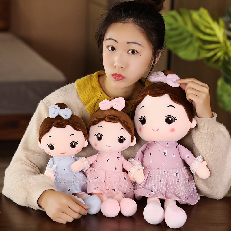 Boneka Cewek Plush In Dress Tersedia 3ukuran