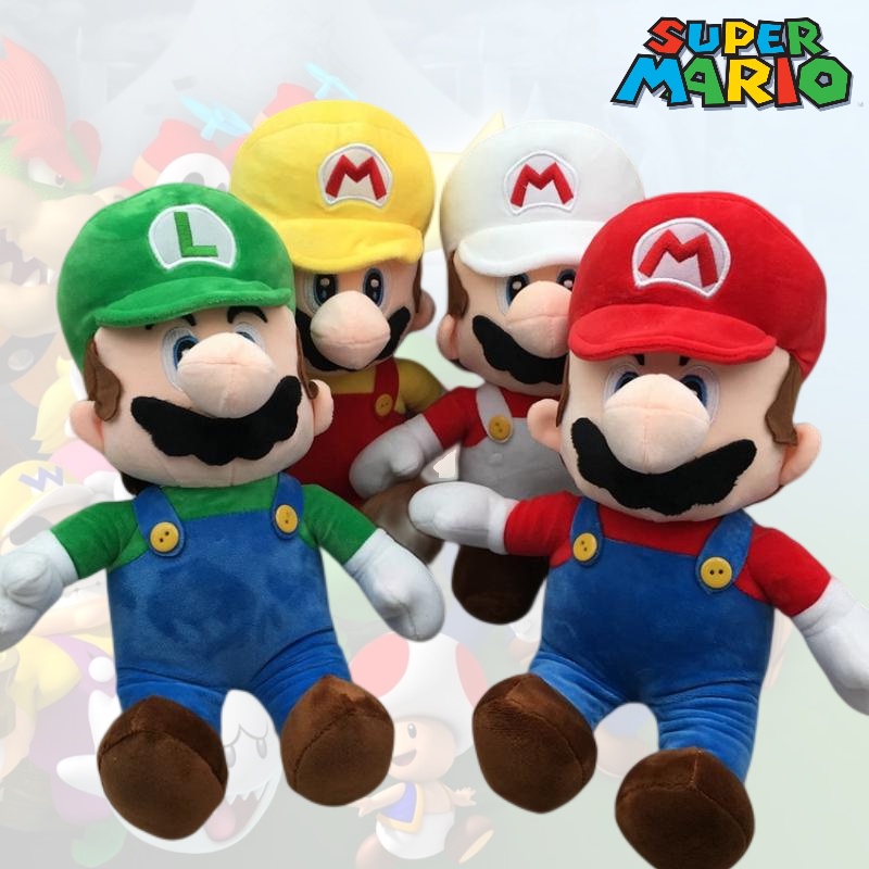 Boneka Plush Super Mario Desain High-detail Dengan Sentuhan Halus Dan Isian Katun Pp Halus 25cm/30cm