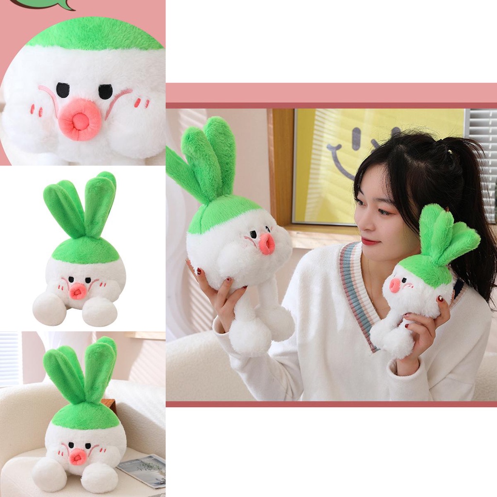 11-23.6in Radish Hijau Lembut Mainan Mewah Boneka Boneka Bantal Hadiah Anak