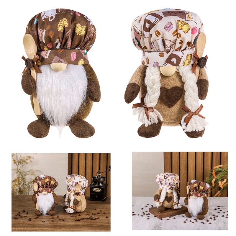 Prop Boneka Mug Topi Koki Menawan Untuk Penggemar Makanan Dan Gourmet