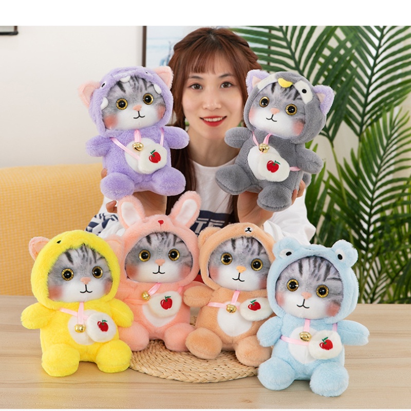 Boneka Kucing Lucu Berbulu Pendek Dan Mewah, Ideal Untuk Kenyamanan Dan Menyenangkan Anak-Anak