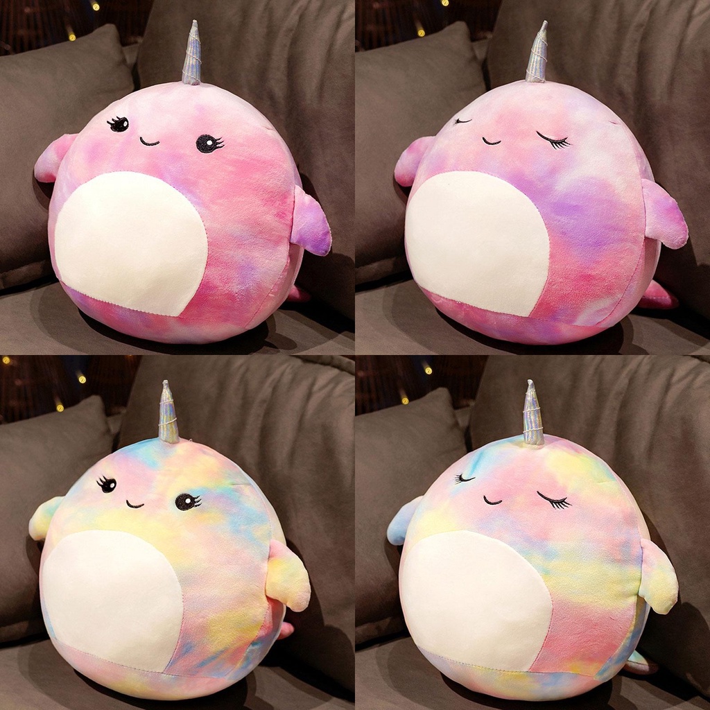 Mainan Mewah Kartun Paus Squishmallow Koleksi In Purple/lavender Beludru Kristal Elastis Ukuran Kecil/Besar