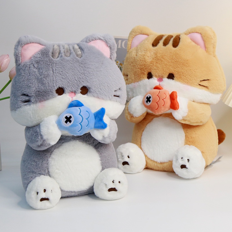 Mainan Kucing Plush Penangkap Ikan Elektrik Yang Menyenangkan Dan Bermain, Bahan Plush Pendek, Cocok Untuk Semua Usia, Hadiah Yang Sempurna Untuk Segala Acara