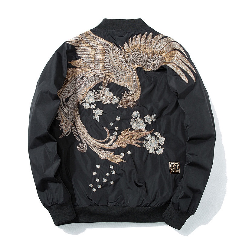 JACKET KULIT PRIA Spring and Autumn New Embroidery Flight Jacket Baseball uniform Men's Fashion Bran