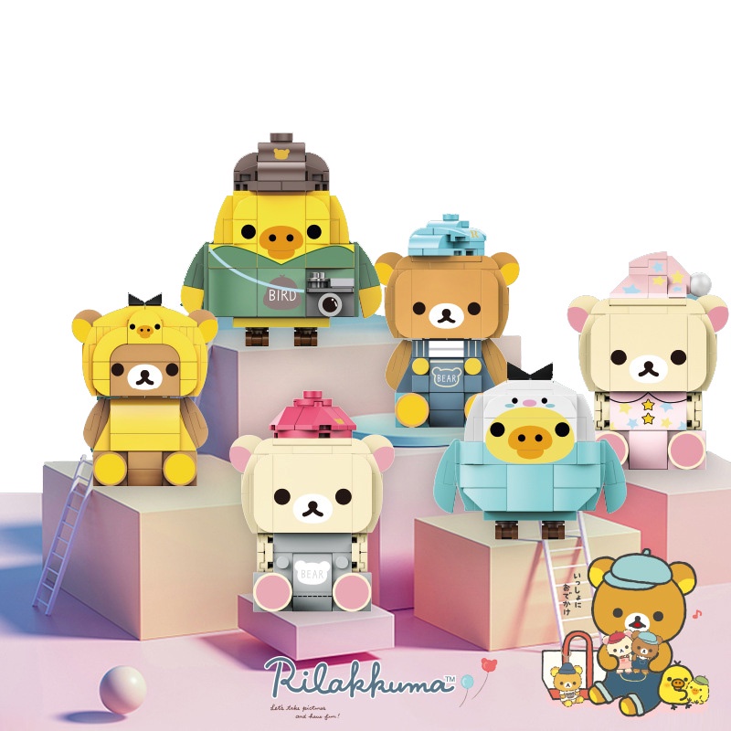 Easy bear Miniatur Bata Blok Bangunan Mainan Edukasi Hadiah Anak