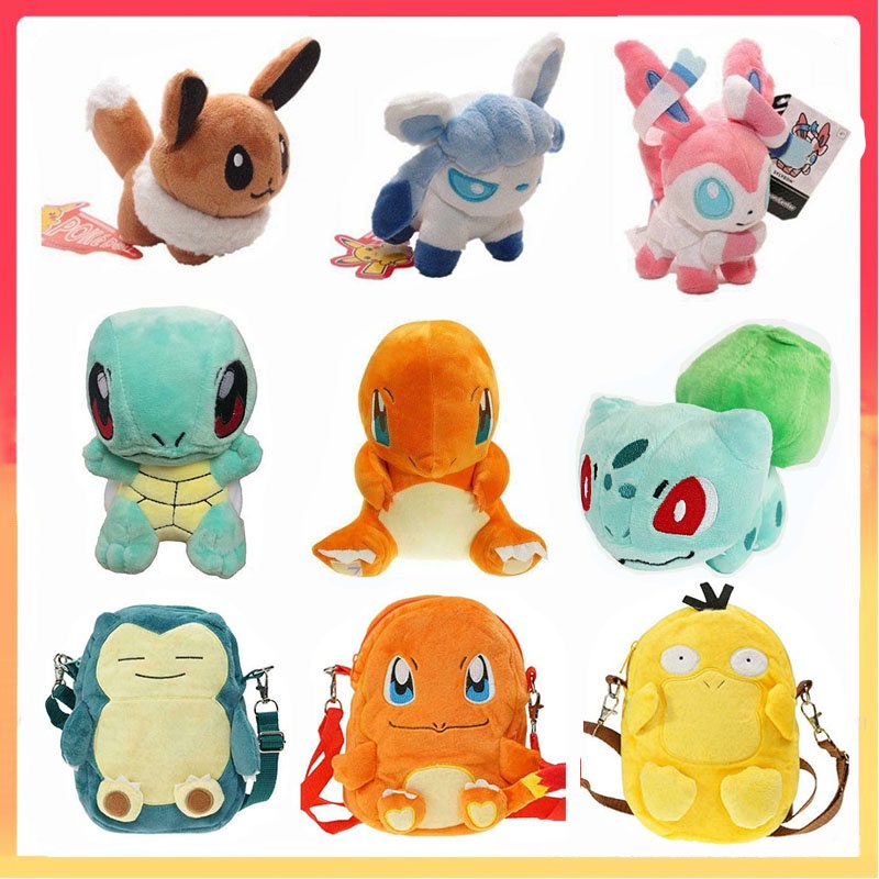 14cm/13cm Boneka Mainan Mewah Pokemon Eevee Leafeon Umbreon Jolteon Hadiah Koleksi