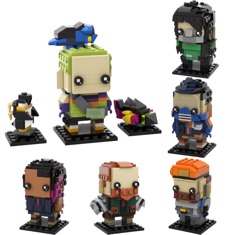 Customizable Gobricks Moc Fearless Kepala Akad Miniatur Figure Blok Bangunan