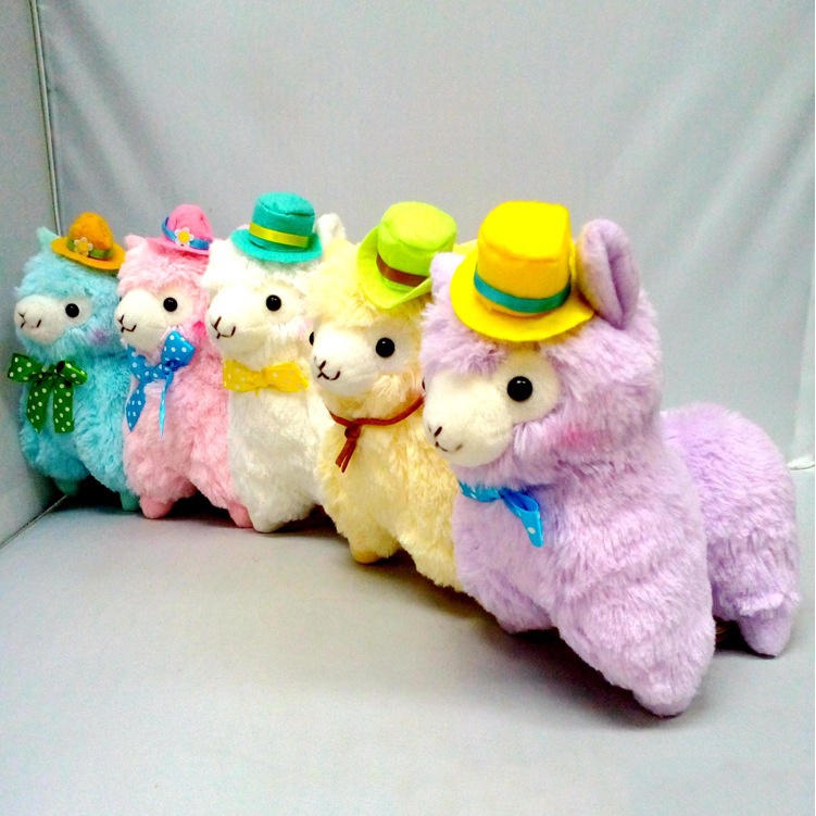 Arpakasso Amuse Alpacasso 6.5&quot; Mainan Mewah Alpaka Menggemaskan Dengan Topi Ungu Pink