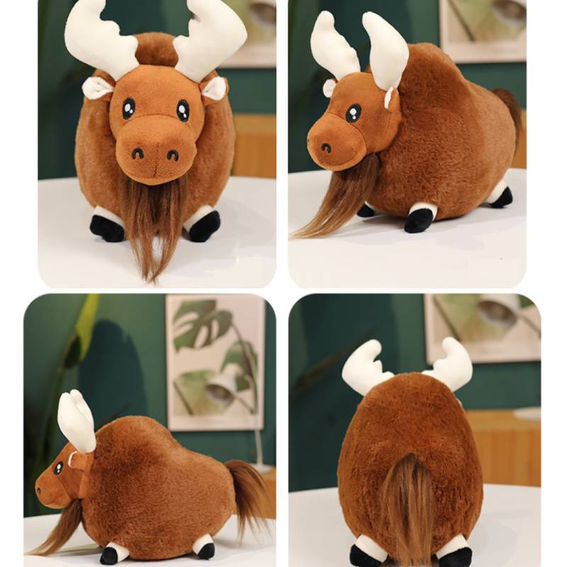 Boneka Stag Natal Bergaya Dan Menyenangkan Untuk Remaja, Plushie Rambut Pendek Dengan No Multi Fungsi