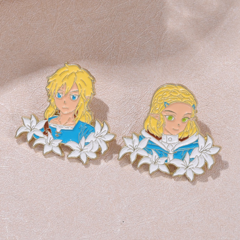 The Legend of Zelda Bros Breath of The Wild Link Kerah Pin Action Adventure Game Metal Badge Hadiah Aksesoris Pakaian Untuk Teman