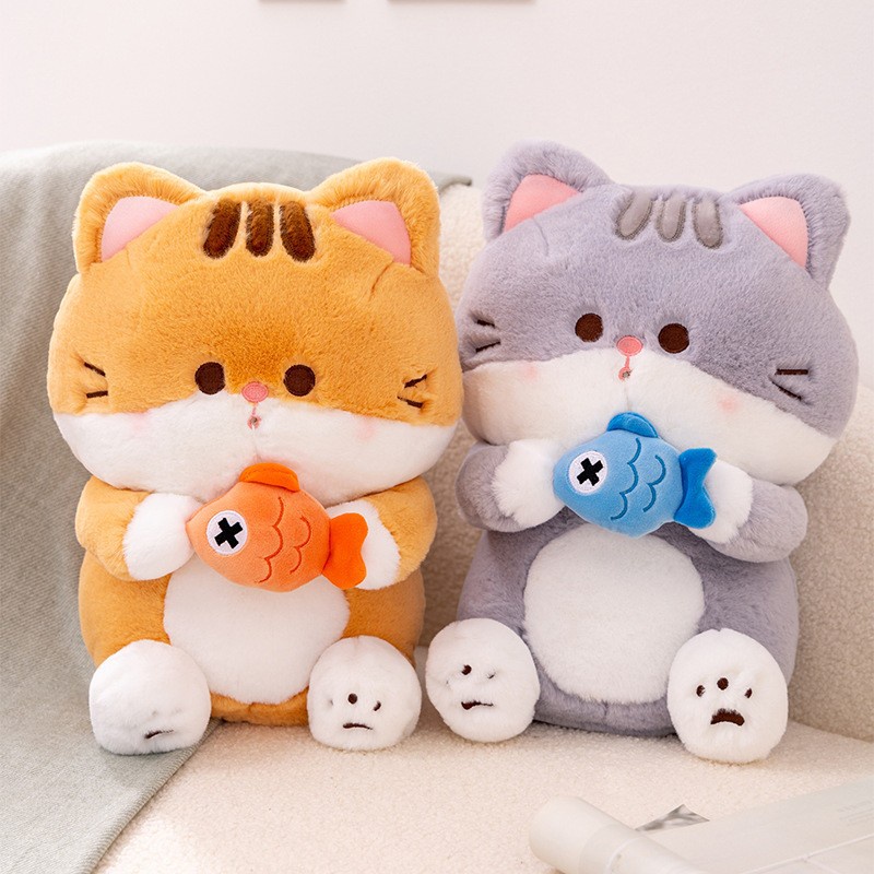 Mainan Kucing Plush Penangkap Ikan Elektrik Yang Menyenangkan Dan Bermain, Bahan Plush Pendek, Cocok Untuk Semua Usia, Hadiah Yang Sempurna Untuk Segala Acara