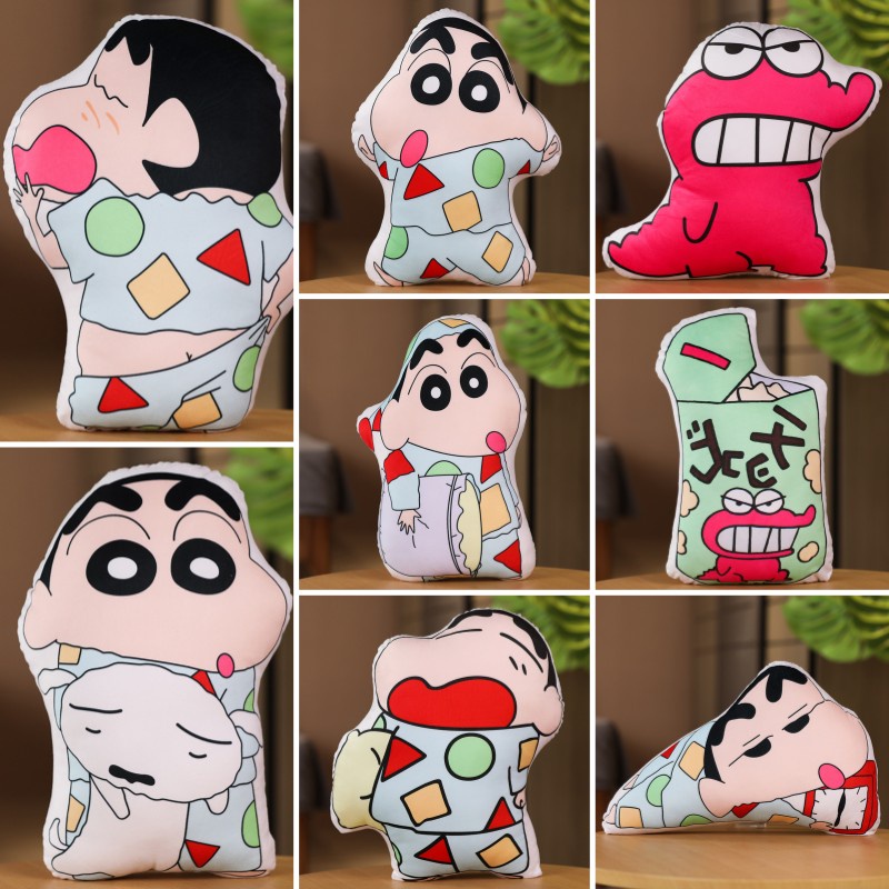 Shin-chan Cute Crayon Bantal Print Dua Sisi Plush