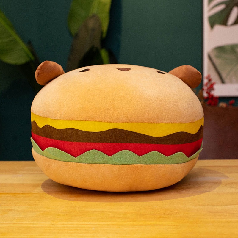 Bantal Tidur Boneka Plush Nap Hamburger Dog Irresistible Untuk Semua Usia