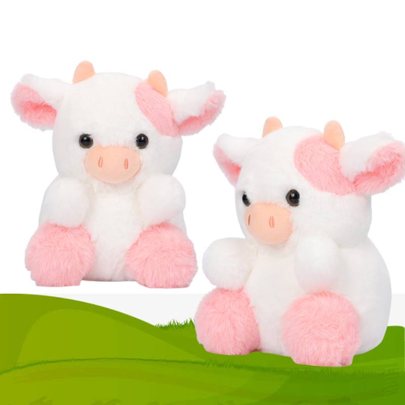 Boneka Sapi Belle Strawberry Cow Pink Lucu Dan Indah Untuk Koleksi Anda