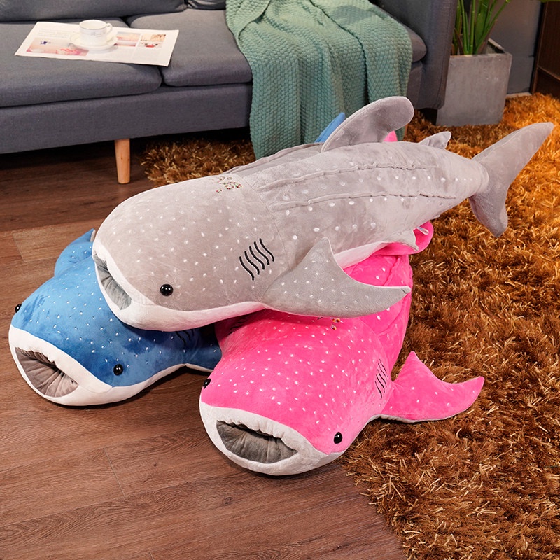 Mainan Plushie Lembut Dan Berbulu Bentuk Kartun Hiu Untuk Anak